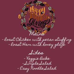 Friendsgiving Party Ideas Menu